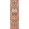 Handmade Multi Kilim Geometric 10' Runner