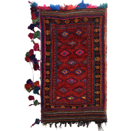 Balisht Area Rug Handmade Multi Geometric 2x3 ft