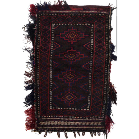 Balisht Area Rug Handmade Multi Geometric 2x3 ft