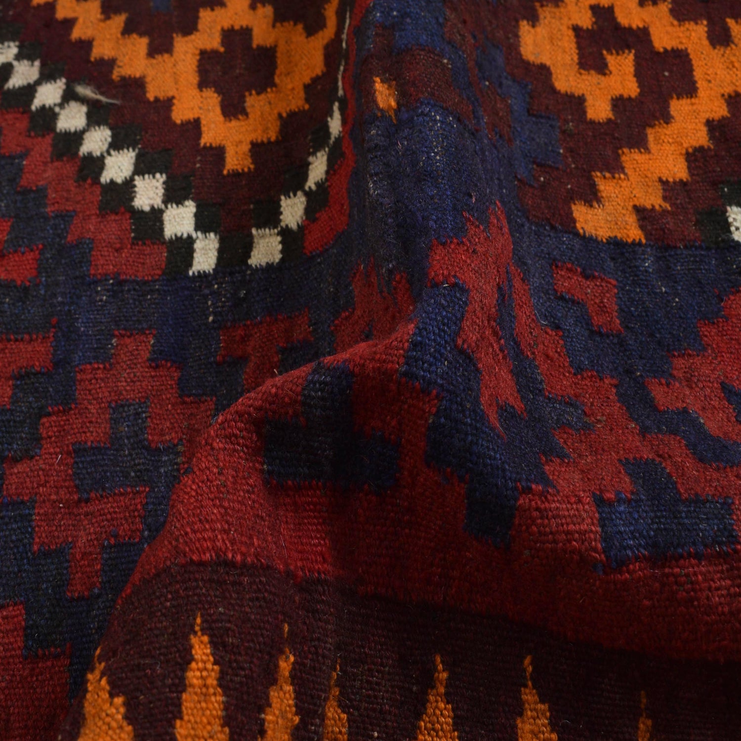 Maimana Kilim Area Rug Handmade Multi Floral 7x10 ft