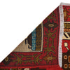 War Area Rug Handmade Red Tank + Helicopter 4x6 ft
