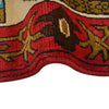 War Area Rug Handmade Red Tank + Helicopter 4x6 ft