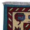 War Area Rug Handmade Blue Tank + Helicopter + Riffle 4x6 ft