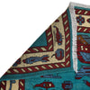 War Area Rug Handmade Blue Tank + Helicopter + Riffle 4x6 ft