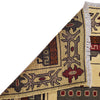 War Area Rug Handmade Beige Tank + Helicopter 4x6 ft