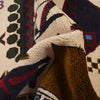 War Area Rug Handmade Beige Tank + Helicopter + Riffle 2x4