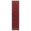 Mashwani Runner Rug Handmade Deep Red Geometric 8' Runner