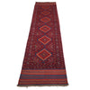 Mashwani Runner Rug Handmade Deep Red Geometric 8' Runner