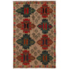 Baluchi Rug Handmade Beige Geometric 4x6 ft