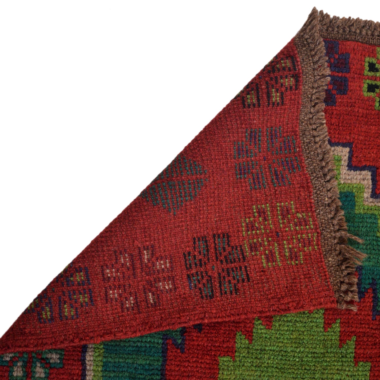 Baluchi Rug Handmade Red Geometric 4x6 ft