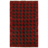Baluchi Rug Handmade Red Geometric 4x6 ft