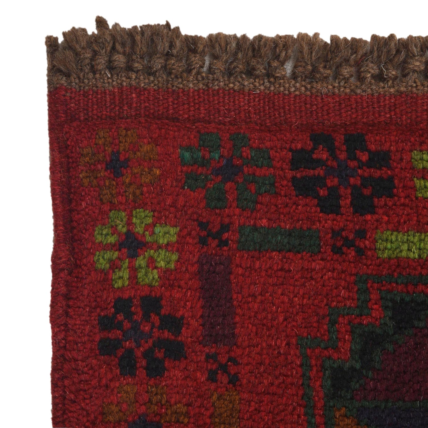 Baluchi Rug Handmade Red Geometric 4x6 ft