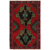 Baluchi Rug Handmade Red Geometric 4x6 ft