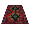 Baluchi Rug Handmade Red Geometric 4x6 ft