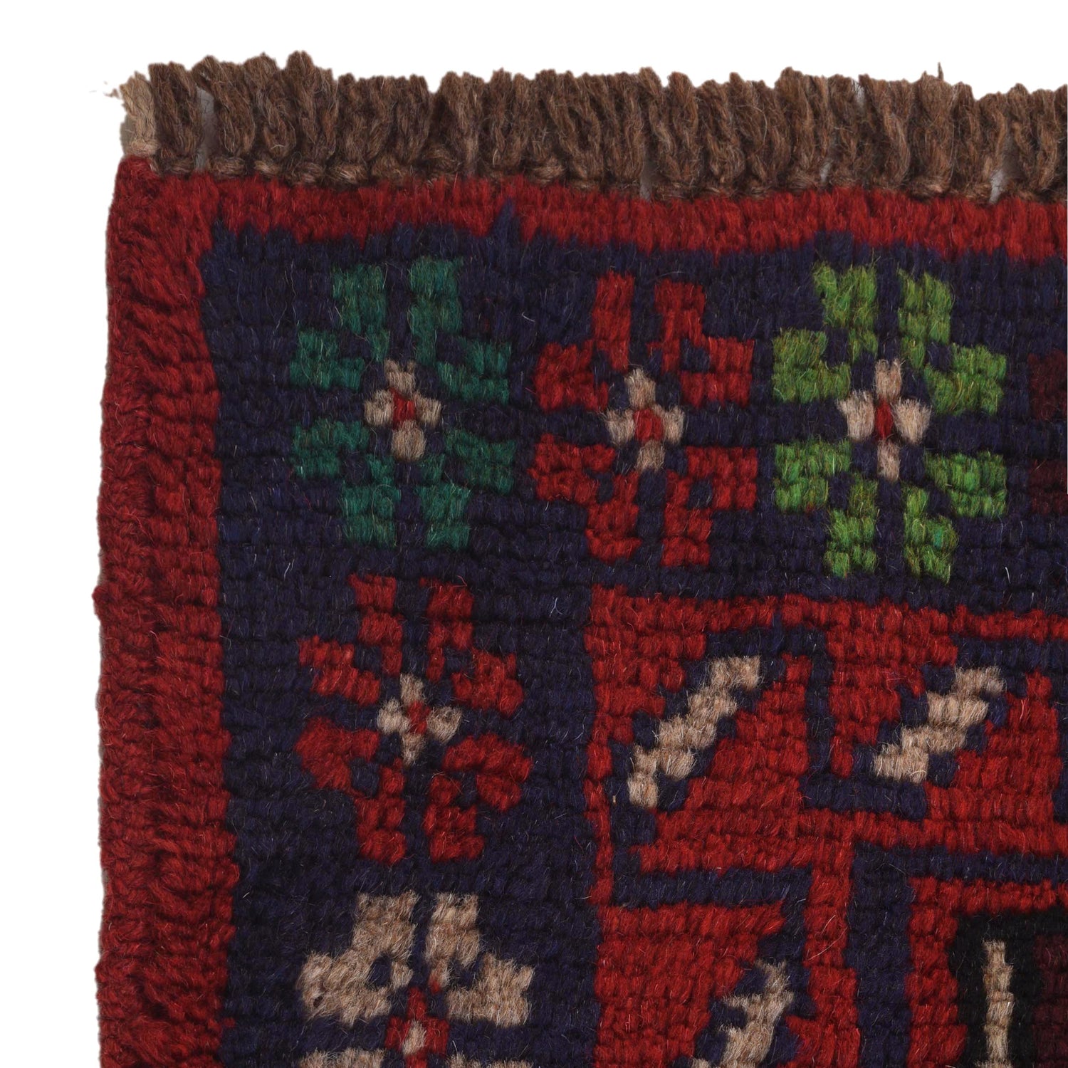 Baluchi Rug Handmade Red Geometric 4x6 ft
