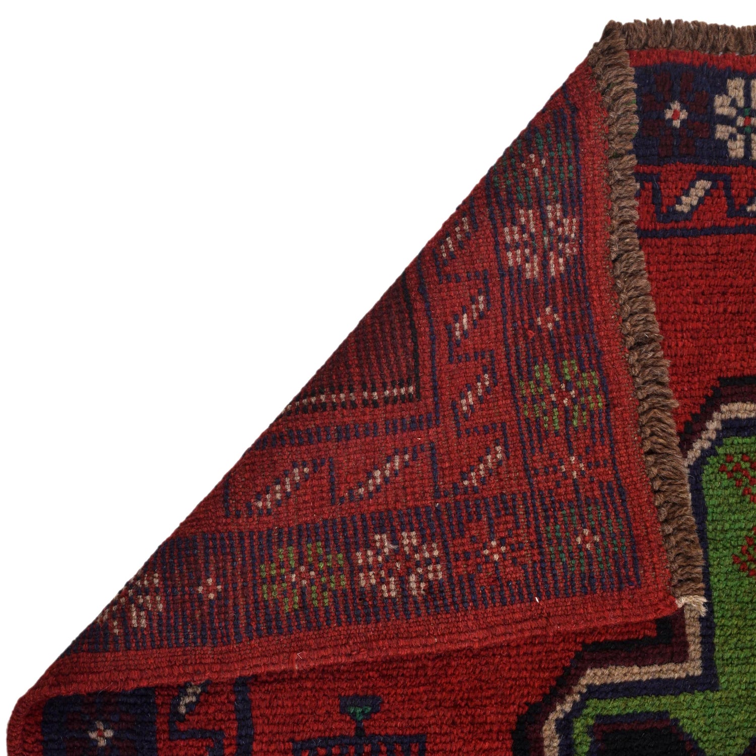 Baluchi Rug Handmade Red Geometric 4x6 ft