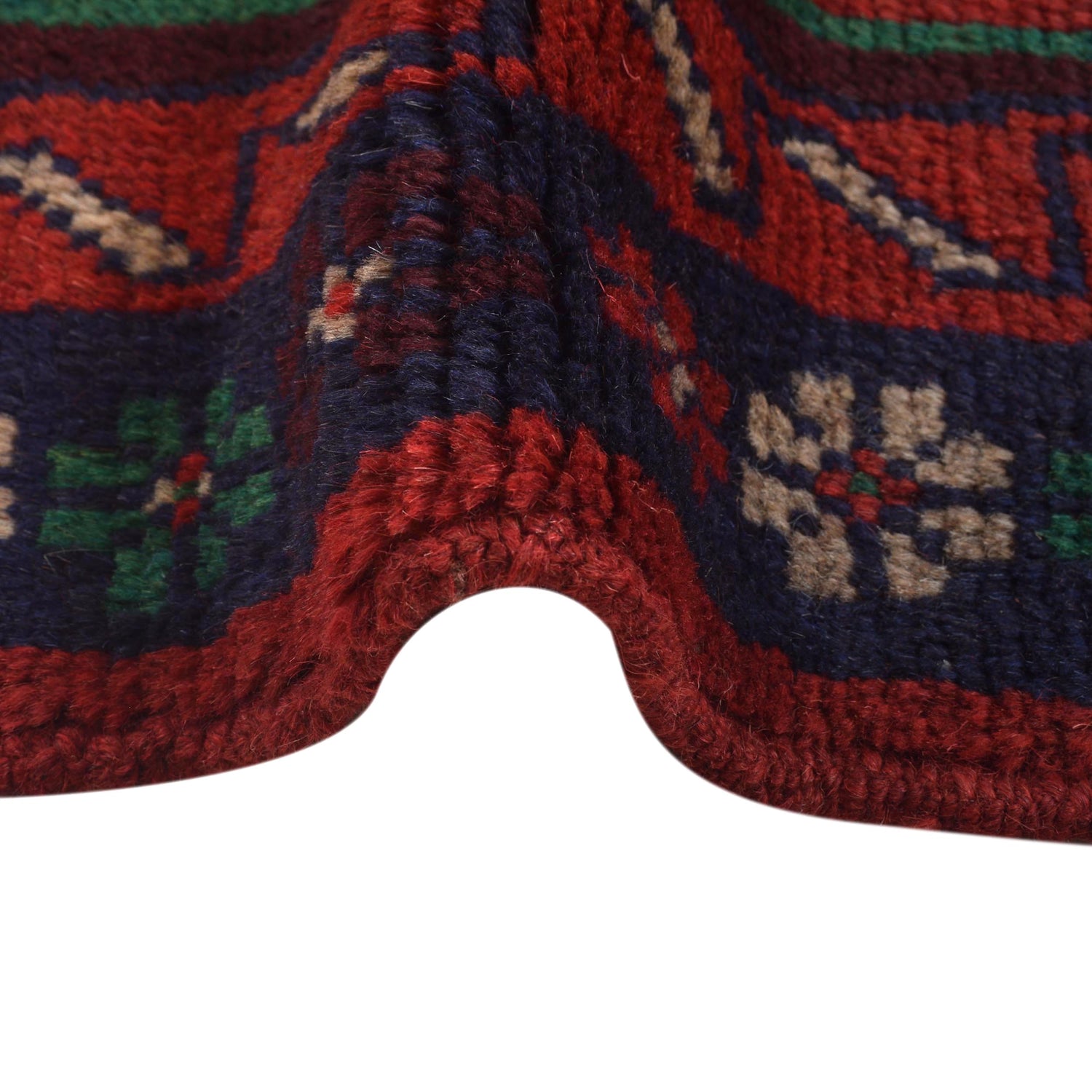Baluchi Rug Handmade Red Geometric 4x6 ft
