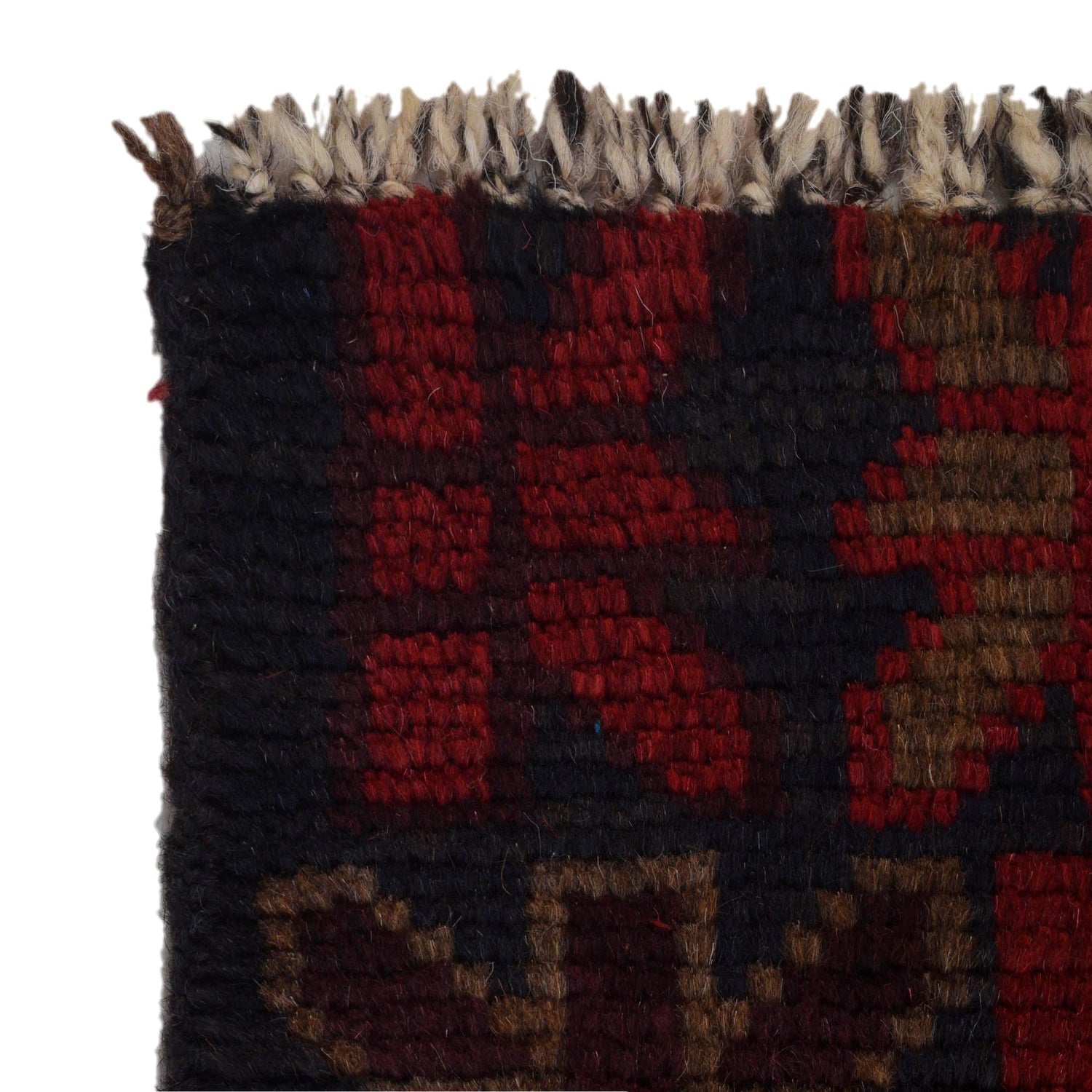 Baluchi Rug Handmade Red Geometric 3x5 ft