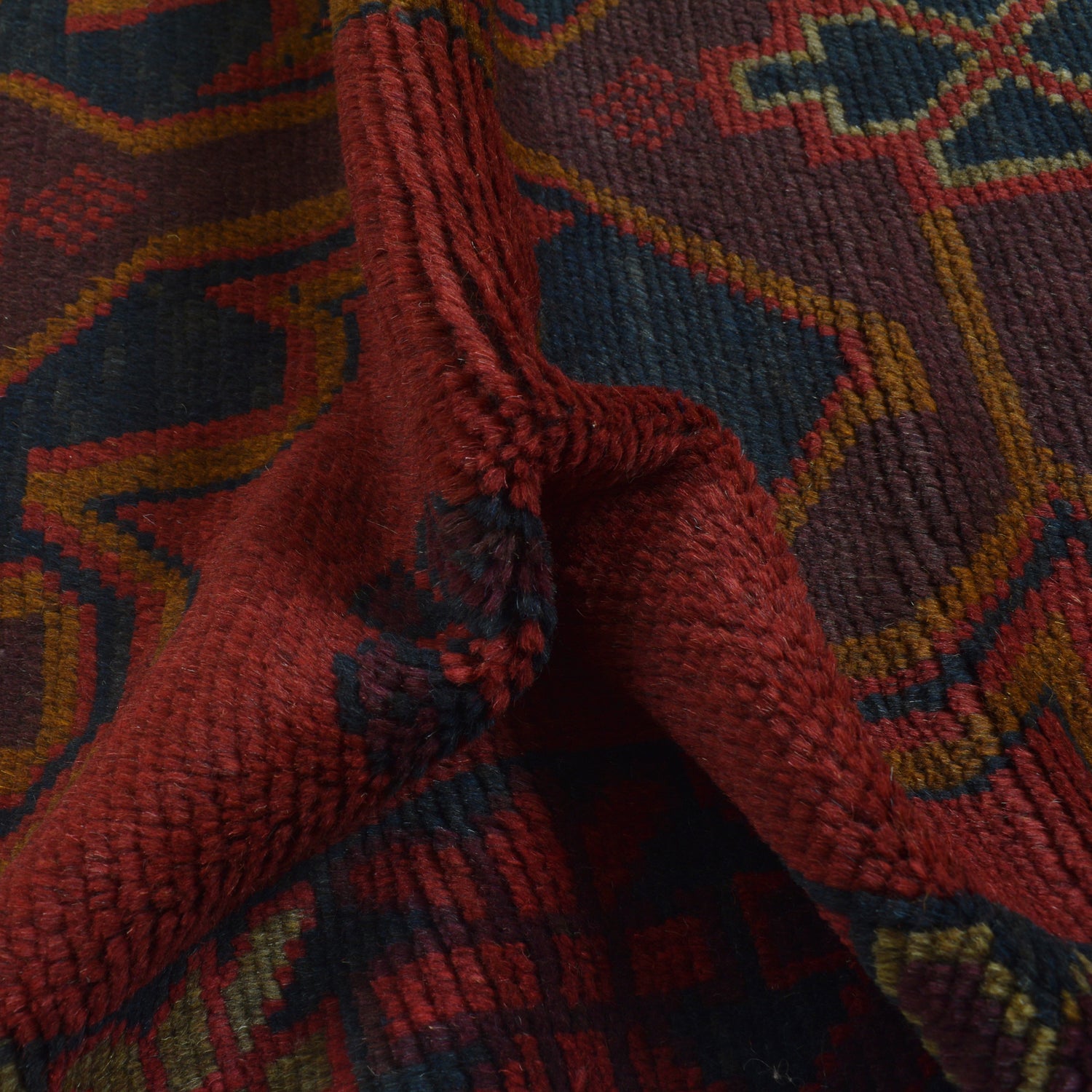 Baluchi Rug Handmade Red Geometric 3x5 ft