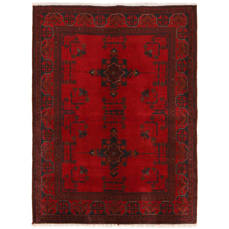 Khal Mohammadi Rug Handmade Red 3x5 ft