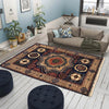 Mamluk Area Rug Handmade Blue Medallion 3x5 ft