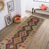 Handmade Multi Kilim Geometric 10' Runner