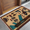 War Area Rug Handmade Beige Tank + Helicopter + Riffle 2 x