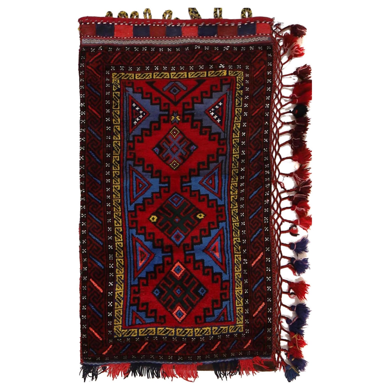 Balisht Area Rug Handmade Multi Geometric 2x3 ft