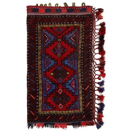 Balisht Area Rug Handmade Multi Geometric 2x3 ft