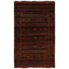 Laghari Kilim Area Rug Handmade Multi Geometric 4x6 ft