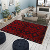 Baluchi Rug Handmade Red Geometric 3x5 ft