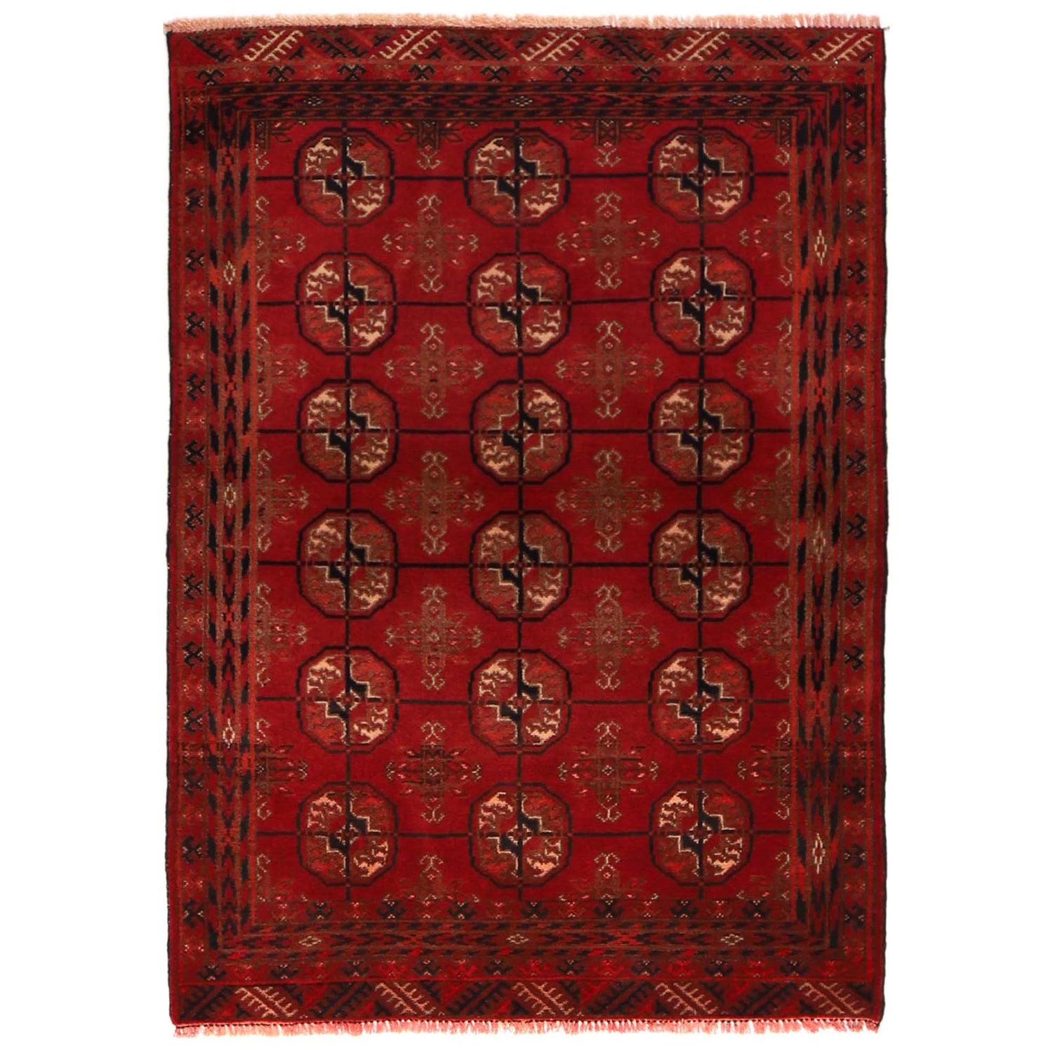 Hand-Knotted Red Baluchi Tribal Area Rug – 2' 9" x 3' 11" ft (85 x 120 cm) | SKU: G35194