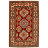 Kazak Rug Handmade Red Medallion 2x4 ft