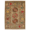 Waziri Area Rug Handmade Multi Medallion 2x4 ft