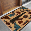 War Area Rug Handmade Beige Riffle + Tank + Helicopter +