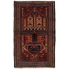 Baluchi Rug Handmade Multi Prayer Design 2x4 ft