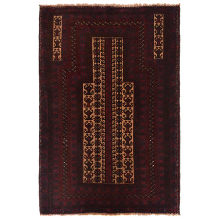 Baluchi Rug Handmade Multi Prayer Design 3x5 ft