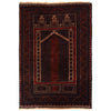 Baluchi Rug Handmade Multi Prayer Design 2x4 ft