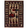 Pictorial Rug Handmade Multi Design