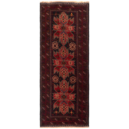 Baluchi Runner Rug Handmade Red 6' Runner