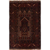 Baluchi Rug Handmade Multi Prayer Design 3x5 ft