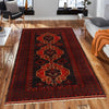 Baluchi Rug Handmade Red Geometric 4x6 ft