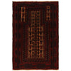 Baluchi Rug Handmade Multi Prayer Design 2x4 ft