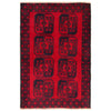 Baluchi Rug Handmade Red Geometric 3x5 ft