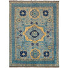 Mamluk Area Rug Handmade Blue Medallion 4x7 ft