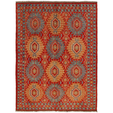 Oushak Area Rug Handmade Multi Floral 5x8 ft