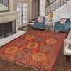 Oushak Area Rug Handmade Multi Floral 5x8 ft