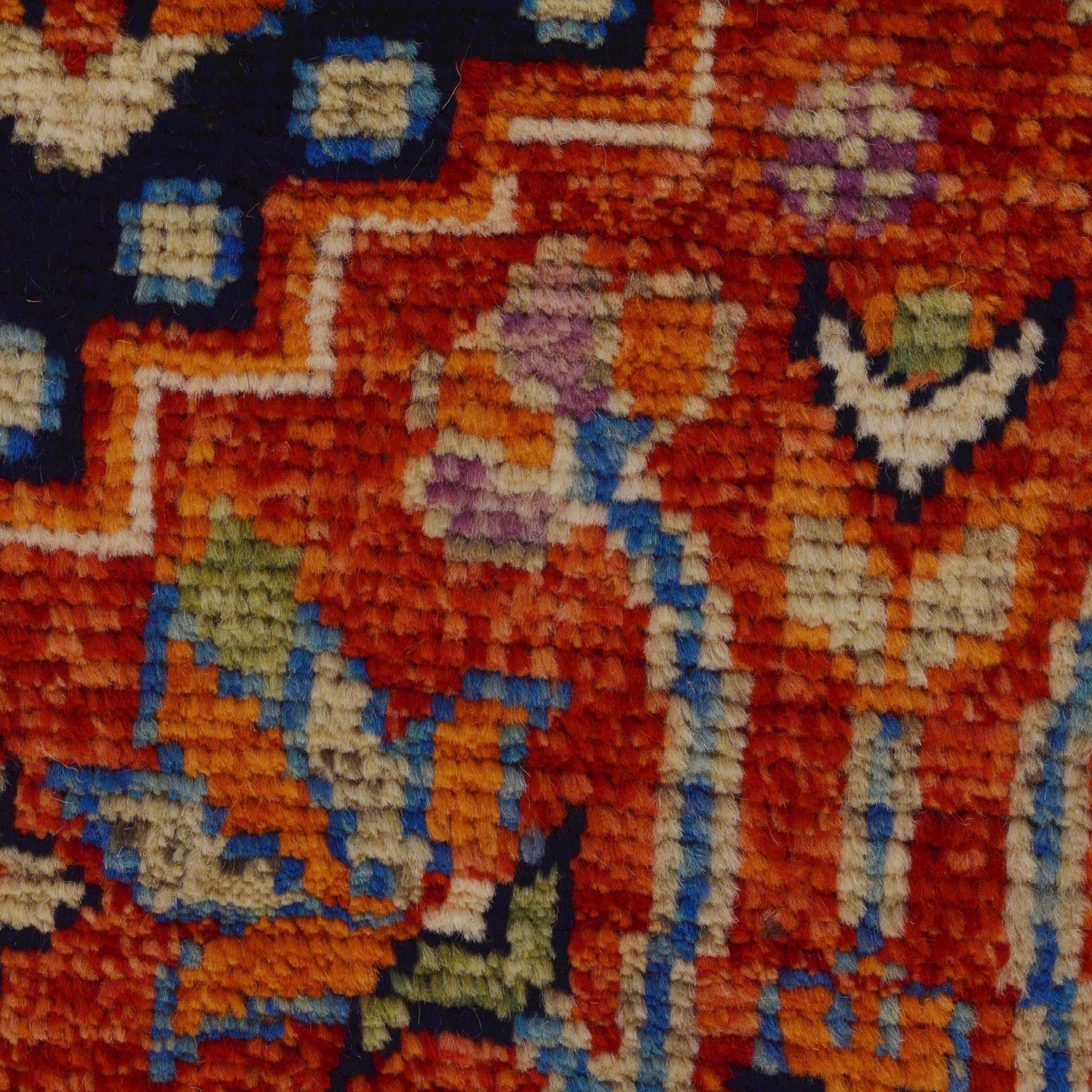 Shirazi Area Rug Handmade Red Medallion 7x10 ft