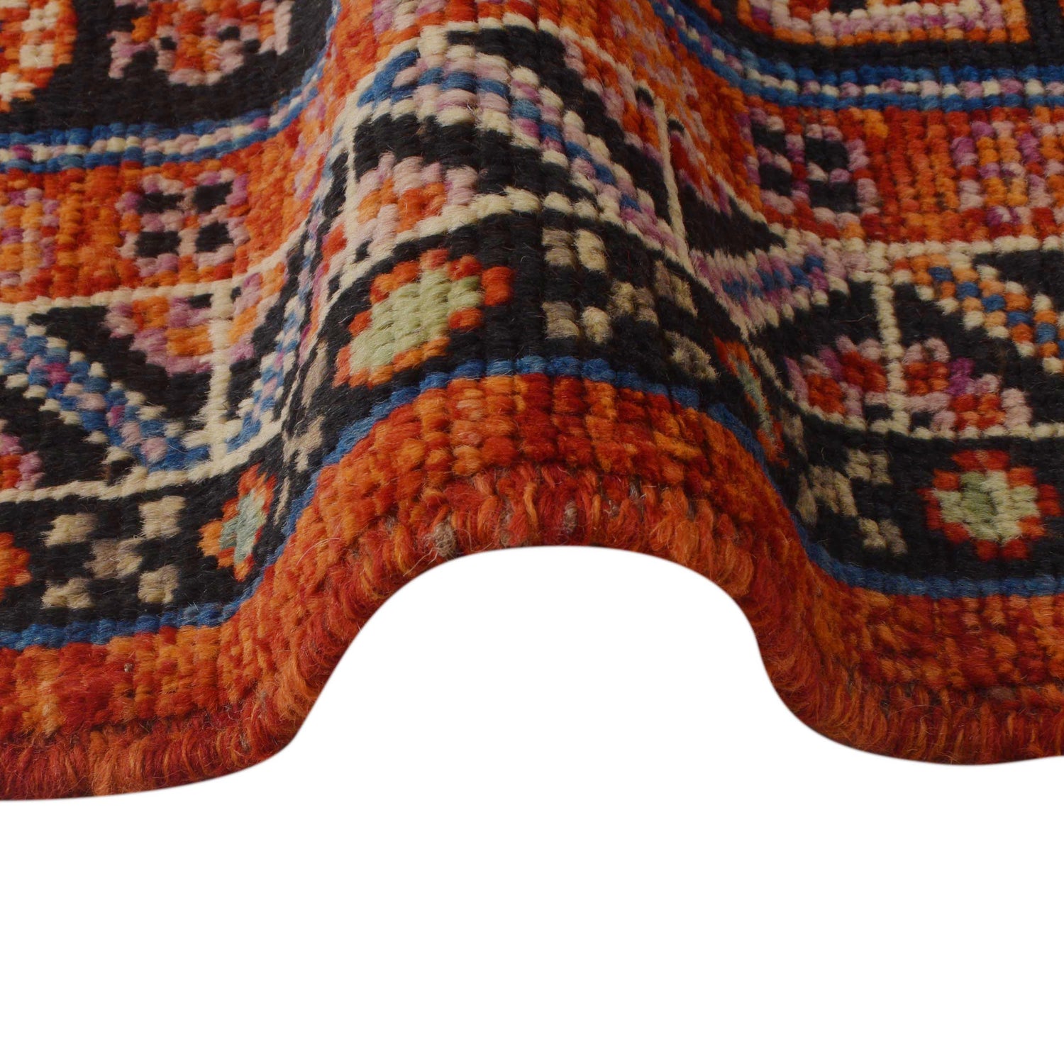 Shirazi Area Rug Handmade Red Medallion 5x8 ft