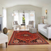 Shirazi Area Rug Handmade Red Medallion 5x8 ft